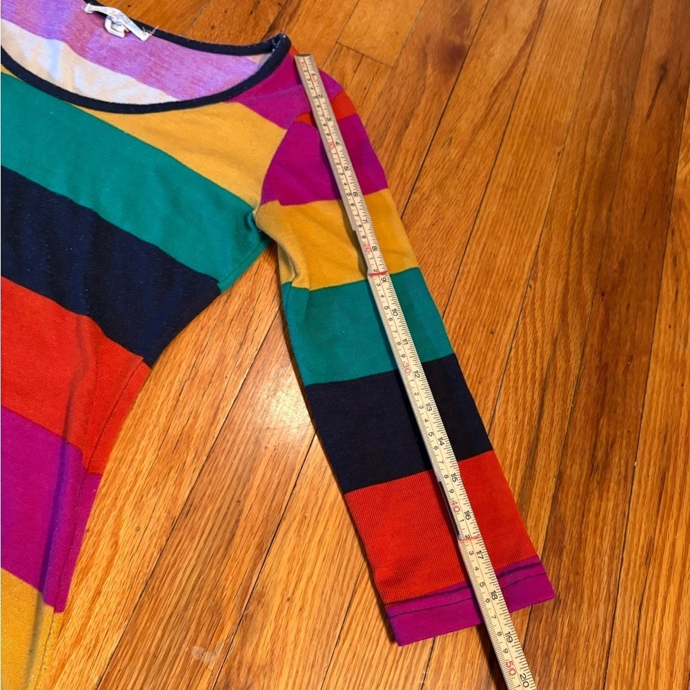Derek Heart Rainbow Stripe Knit Dress - Picture 6 of 9